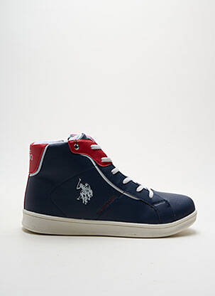 Bėgimo bateliai užtrauktukas ir raišteliai plokščias kulnas iki 3 cm mėlyna U.S. POLO ASSN moteris