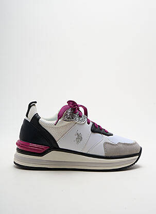 Bėgimo bateliai blizgučių audimas, blizgus audimas kulnas nuo 4 iki 6 cm violetinis U.S. POLO ASSN moteris