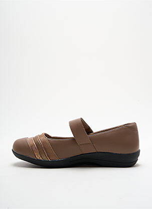 Balerinos velcro užsegimas plokščias kulnas iki 3 cm rudas DAMART moteris