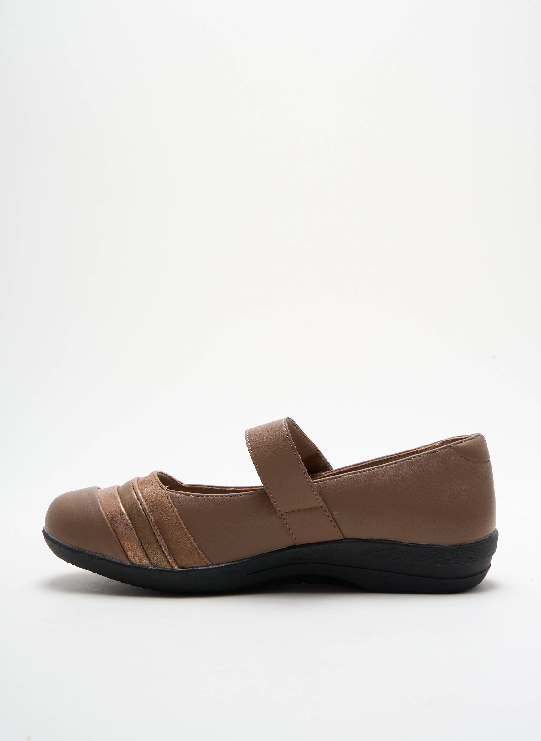 Balerinos velcro užsegimas plokščias kulnas iki 3 cm rudas DAMART moteris