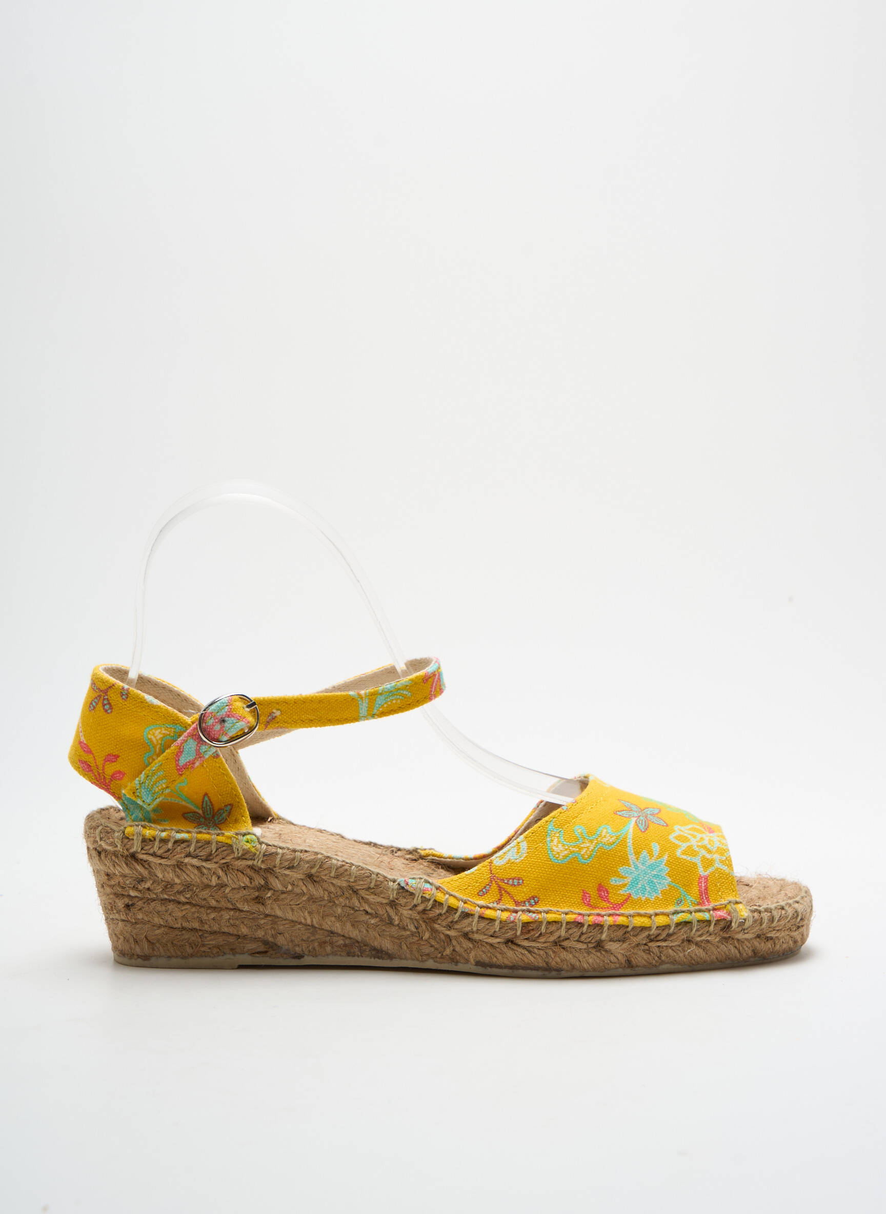 Espadrilės audinio audimas (tinklinis audimas) kulnas nuo 4 iki 6 cm geltona LA FIANCEE DU MEKONG moteris