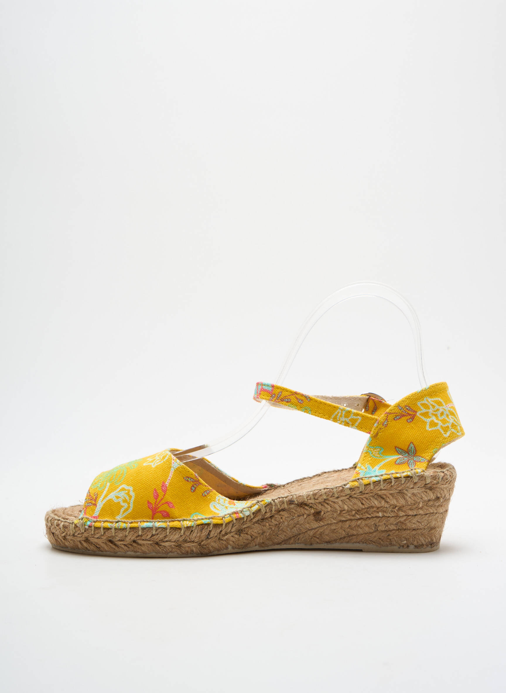 Espadrilės audinio audimas (tinklinis audimas) kulnas nuo 4 iki 6 cm geltona LA FIANCEE DU MEKONG moteris