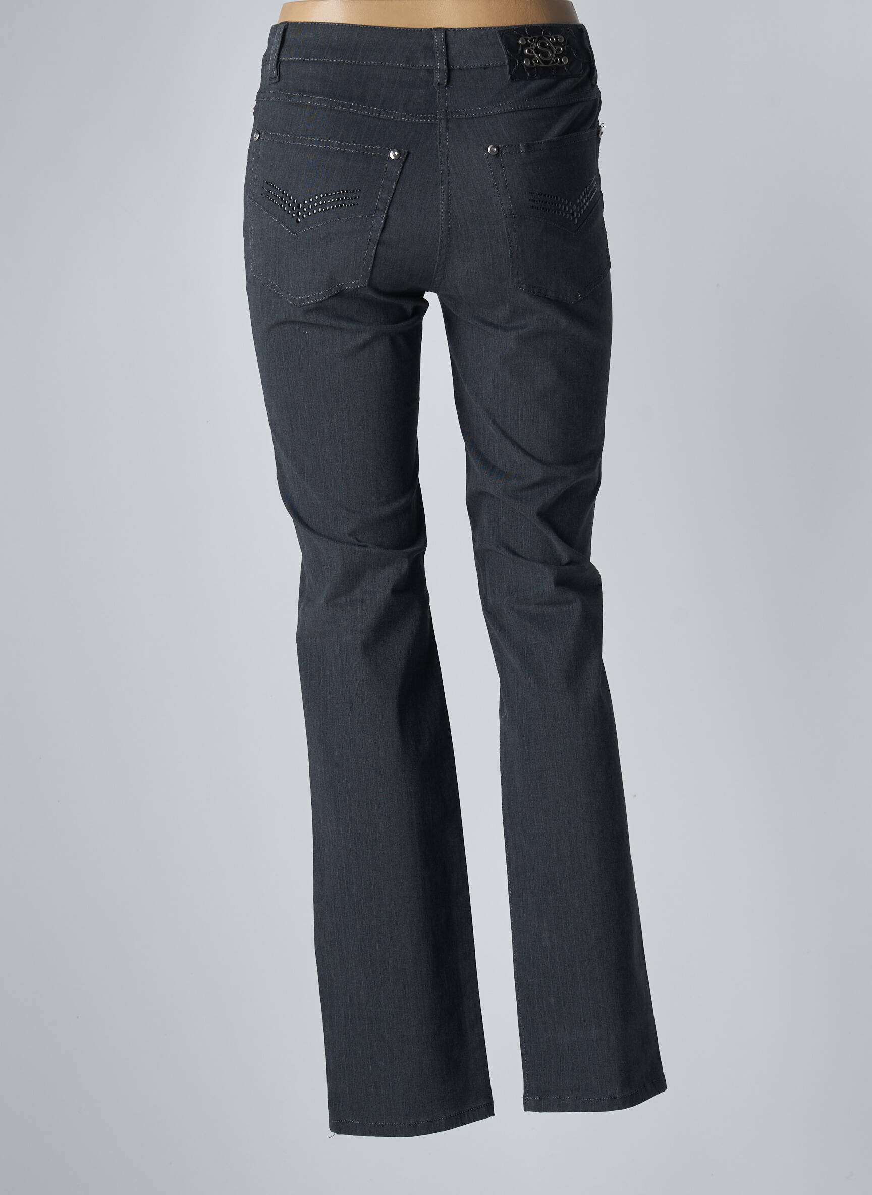 Lieknos kelnės tamprumas normala dydis pilka SBELT JEANS moteris