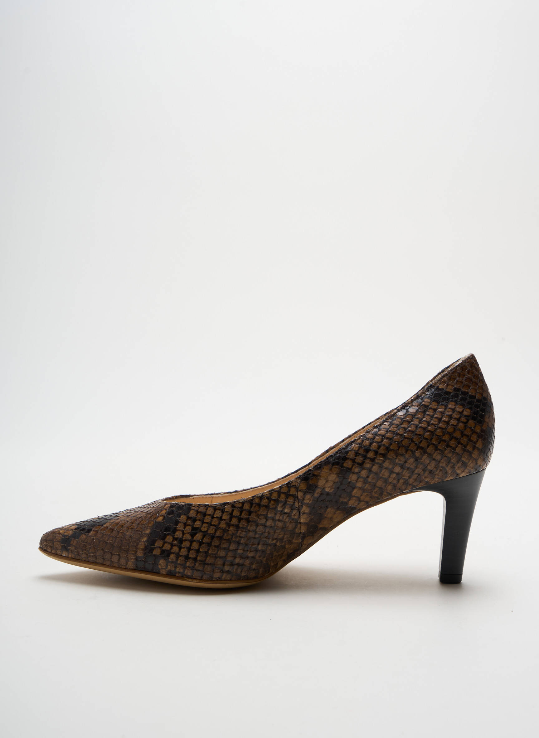 Aukštakulniai satino audinys kulnas nuo 4 iki 6 cm rudas HOGL moteris