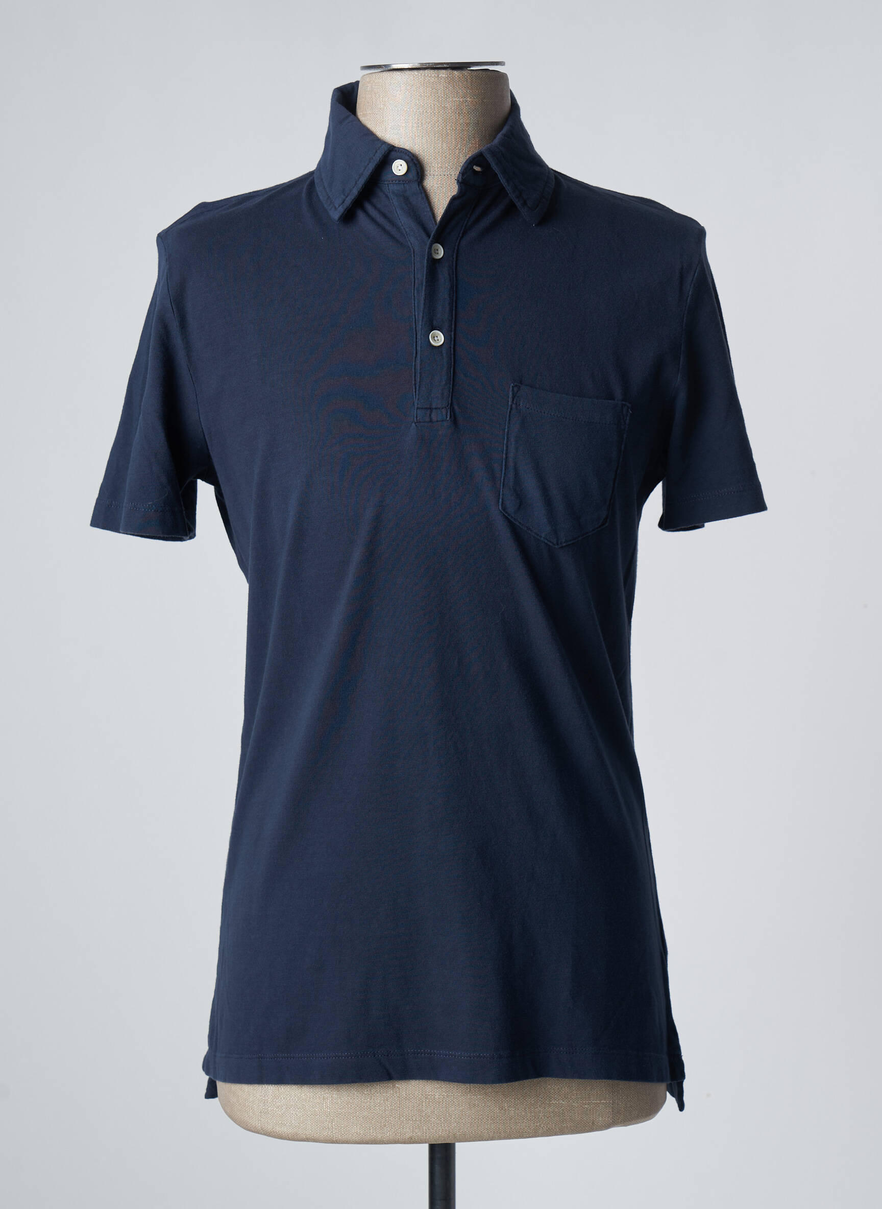Polo jersey audinys trumpas rankovės mėlyna DAN JOHN vyras