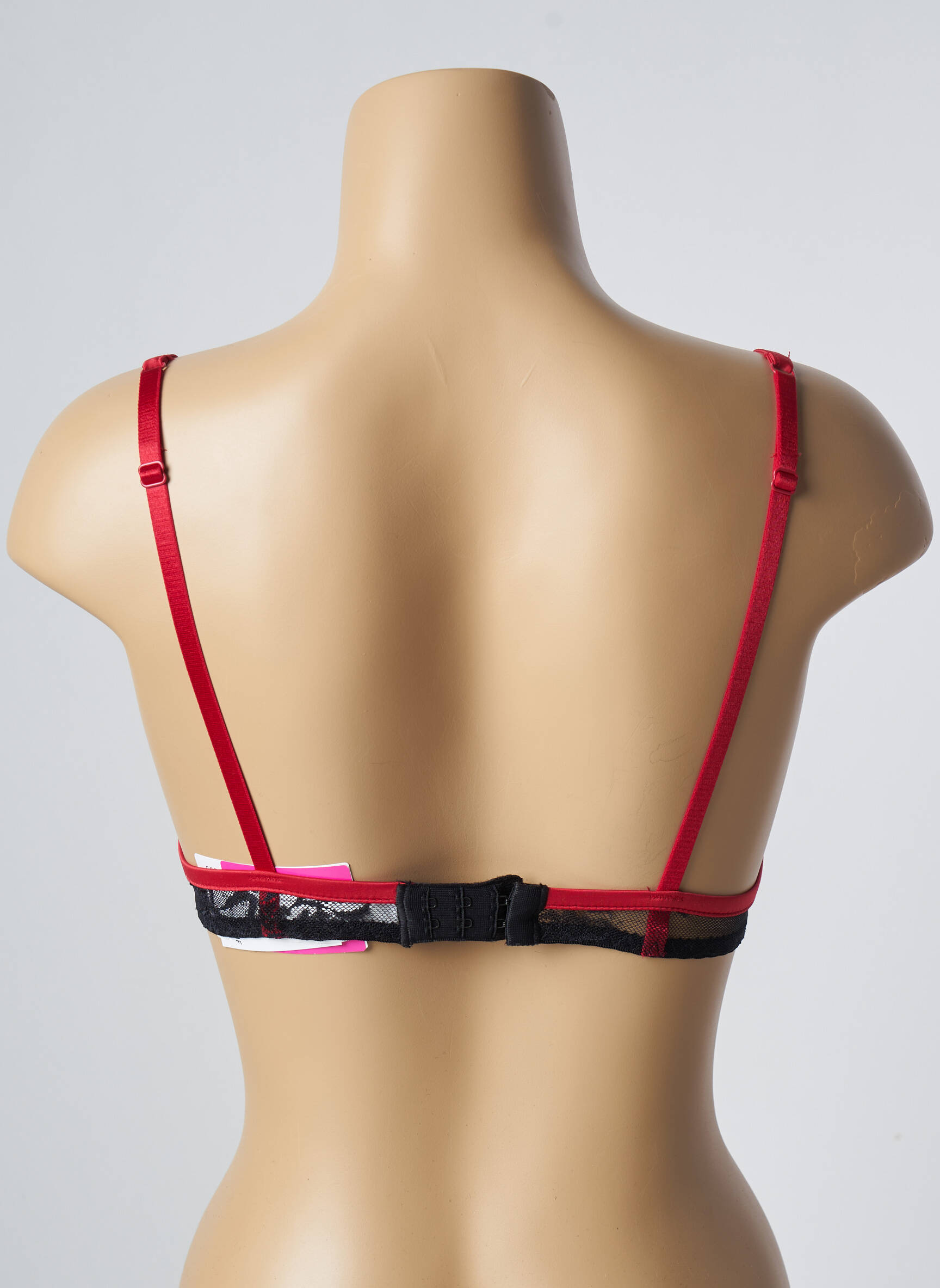 Liemenėlė satino efektas push-up liemenėlė su aukštu palaikymu raudona PASSIONATA moteris
