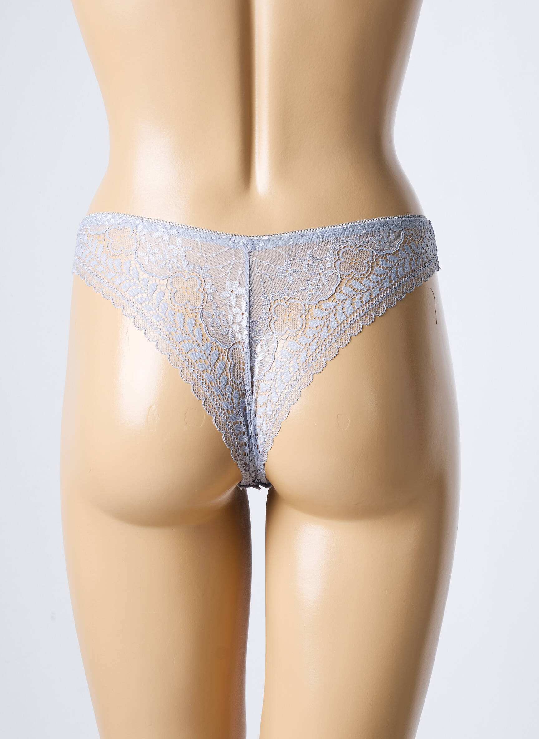 Tanga satino audinys pilka ROSA JUNIO moteris