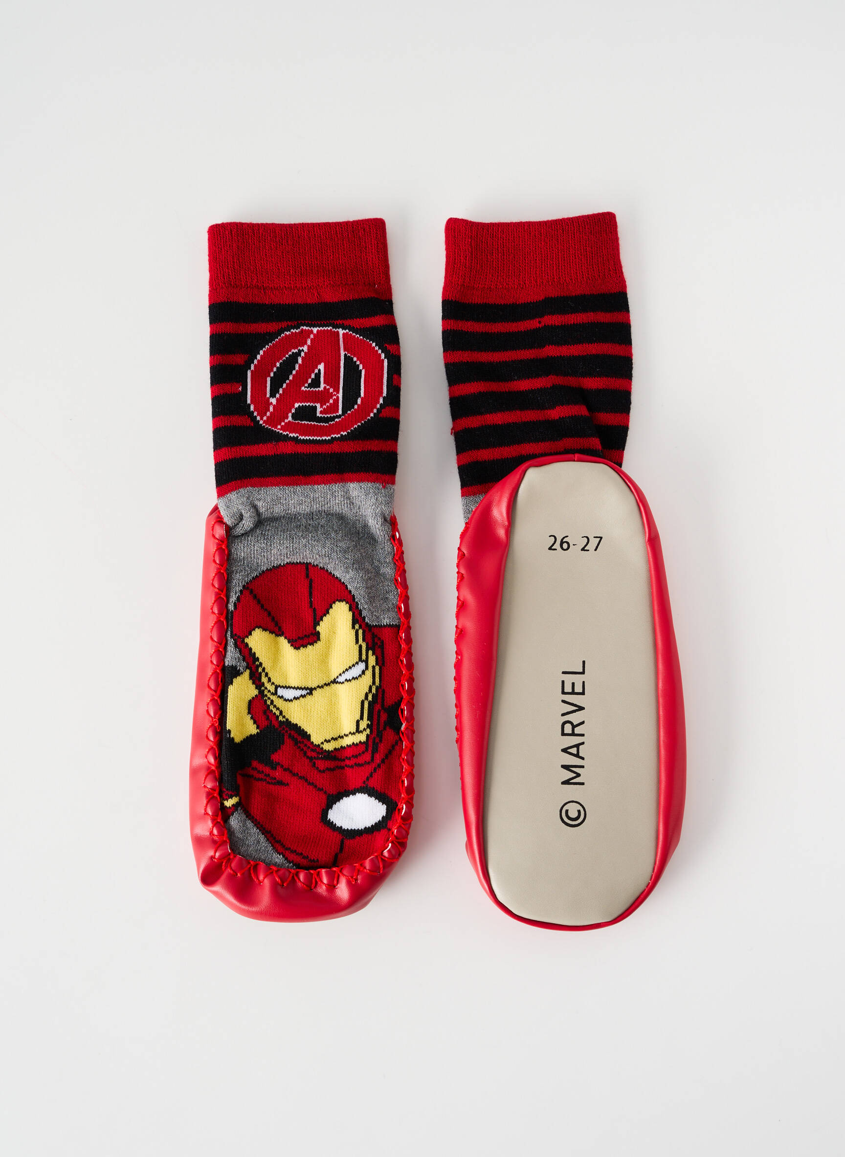 Bateliai/pantofliai apvalus mygtukas apvalus mygtukas raudona MARVEL berniukas