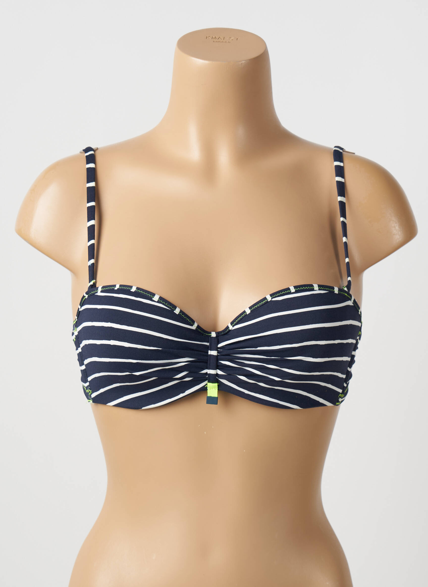 Maudymosi viršūnė tamprumas viršutinė juostelė mėlyna CHERRY BEACH moteris