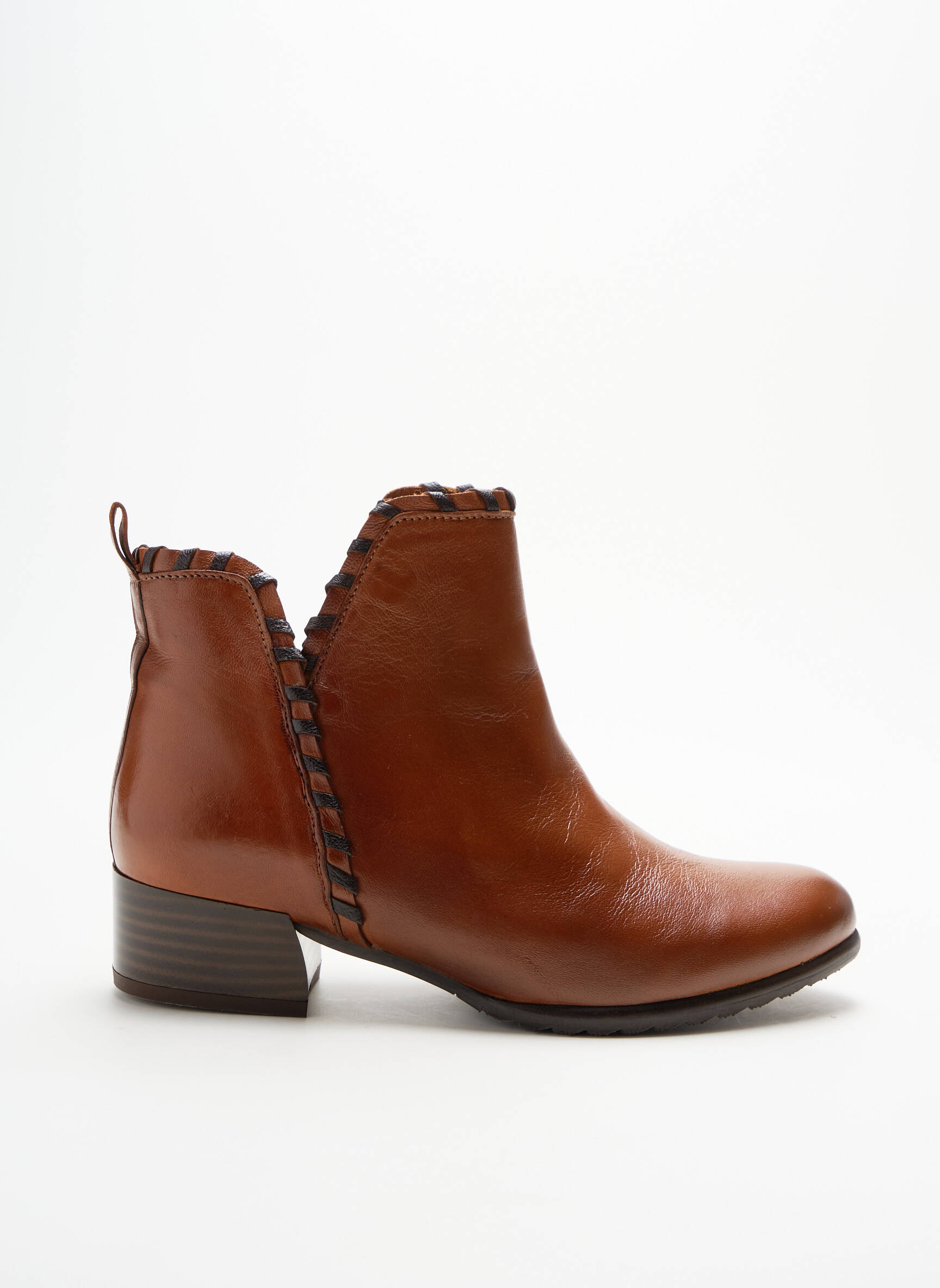 Batai/botai satino audinys kulnas nuo 4 iki 6 cm rudas GOLDEN BROWN moteris