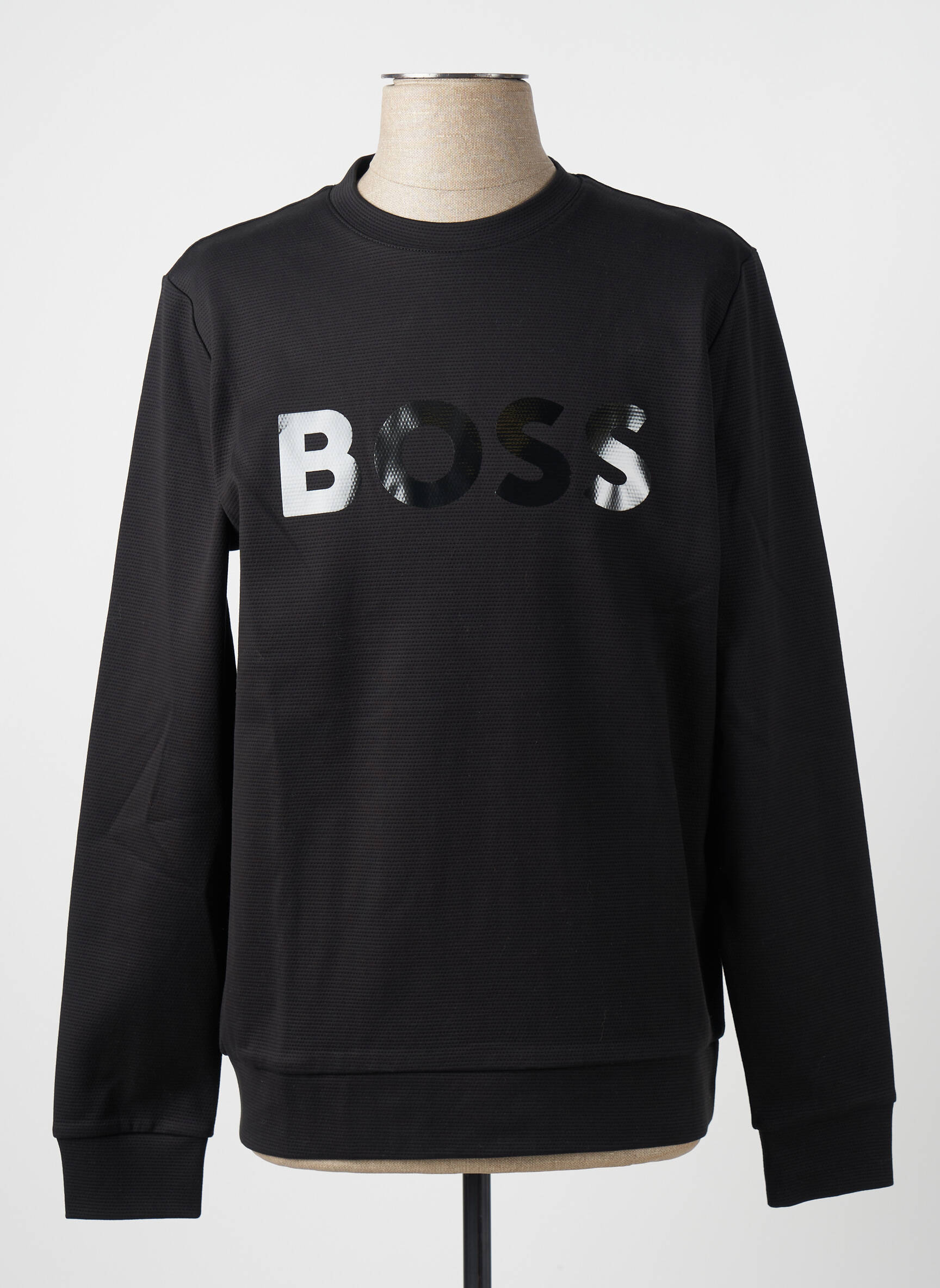 Mikroskopas floqué serigrafija ilgos rankovės juodas HUGO BOSS vyras