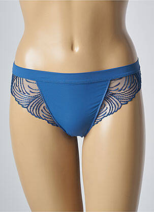 Tanga satino efektas mėlyna SIMONE PERELE moteris