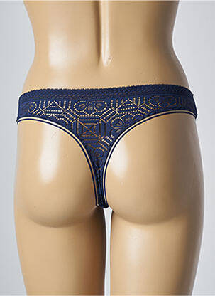 Tanga satino efektas mėlyna SIMONE PERELE moteris