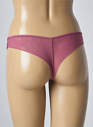 Tanga satino efektas rožinė SIMONE PERELE moteris
