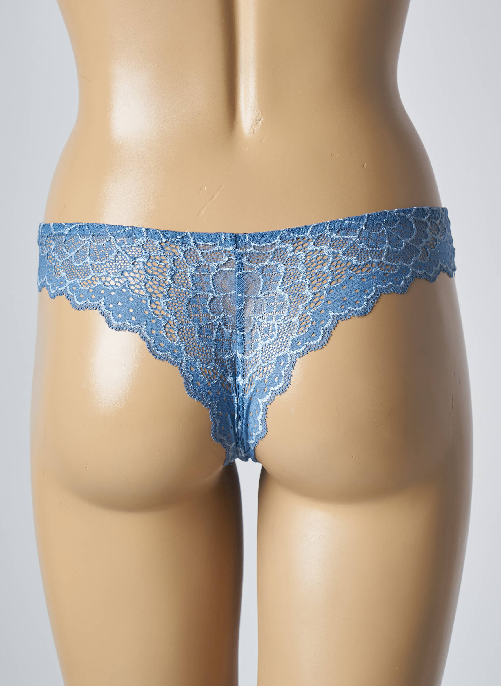 Tanga satino efektas mėlyna SIMONE PERELE moteris