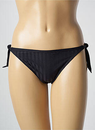 Maudymosi kelnaitės satino audinys bikini juodas CHERRY BEACH moteris