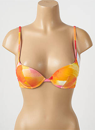 Maudymosi viršūnė tamprumas push-up liemenėlė su aukštu palaikymu oranžinė CHERRY BEACH moteris