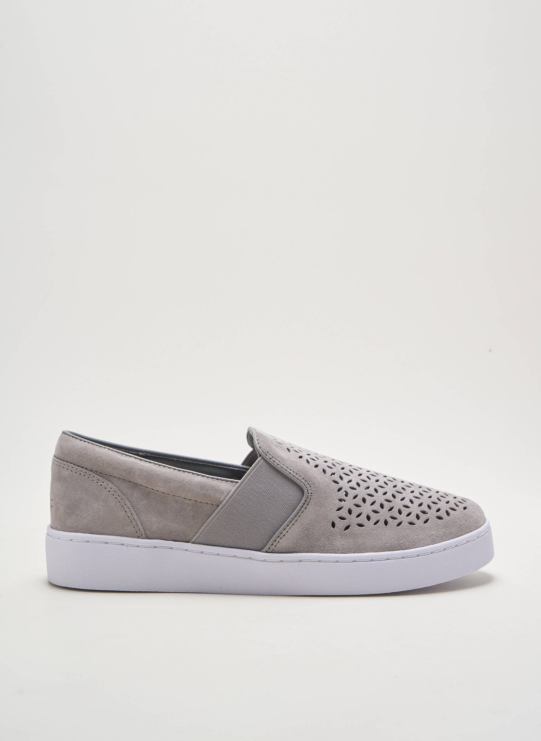 Slip-on batai nubuko audinys plokščias kulnas iki 3 cm pilka VIONIC moteris