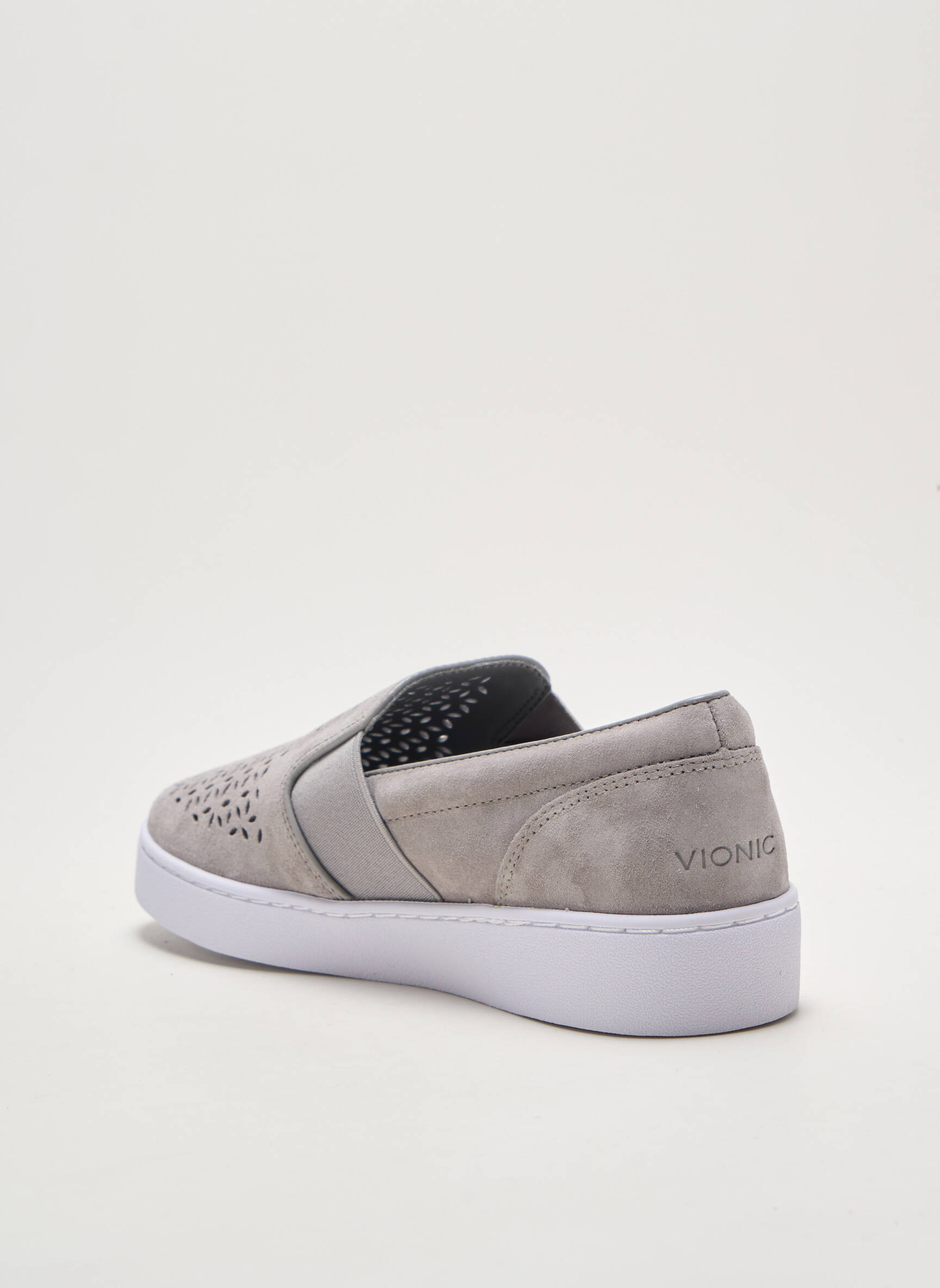 Slip-on batai nubuko audinys plokščias kulnas iki 3 cm pilka VIONIC moteris
