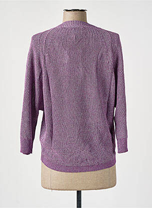 Megztinis chinamas audinys 3/4 rankovės violetinis CKS moteris