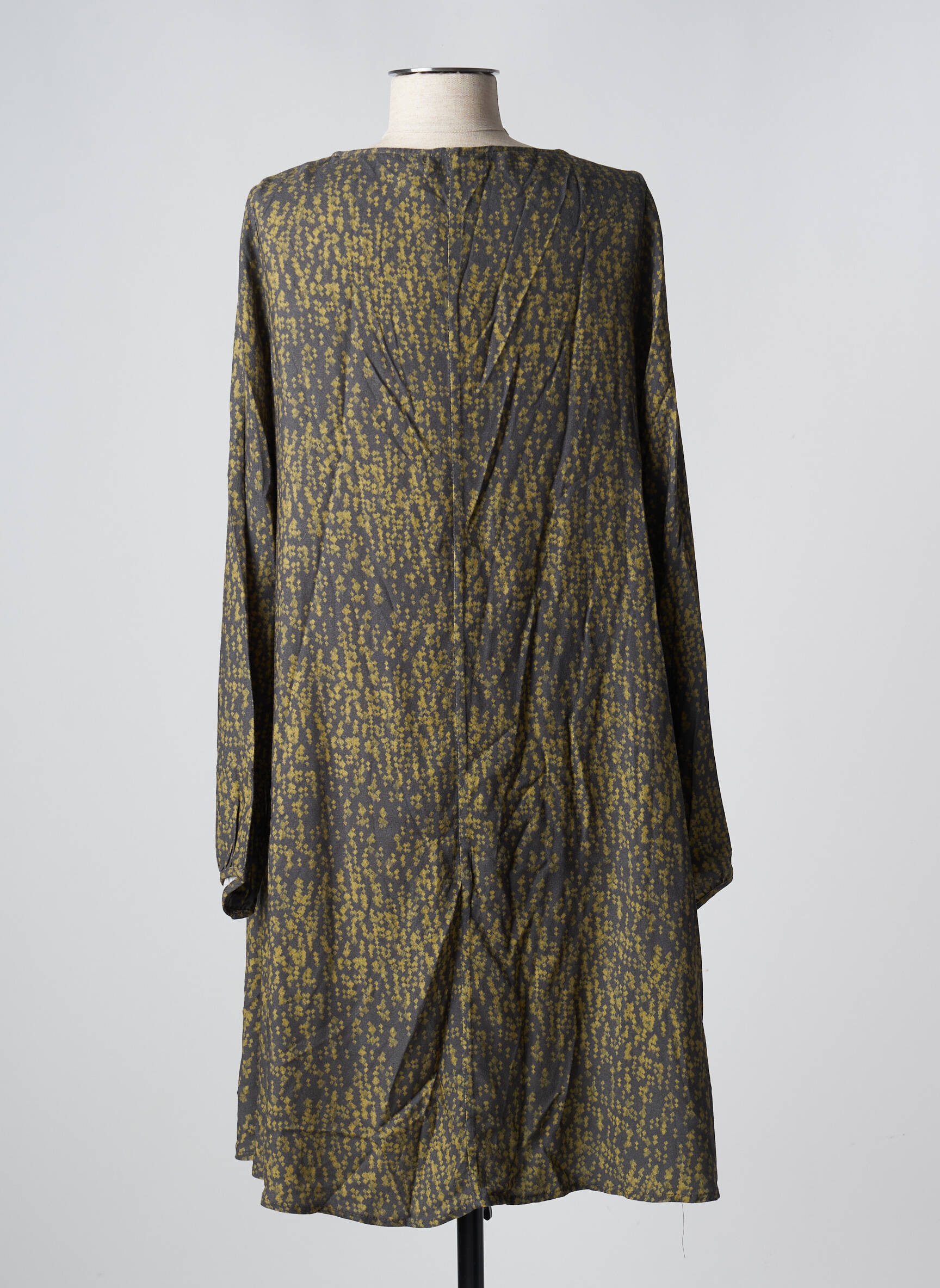 Pusilgių suknelė fantazijos raštas ilgos rankovės žalias MES SOEURS ET MOI moteris