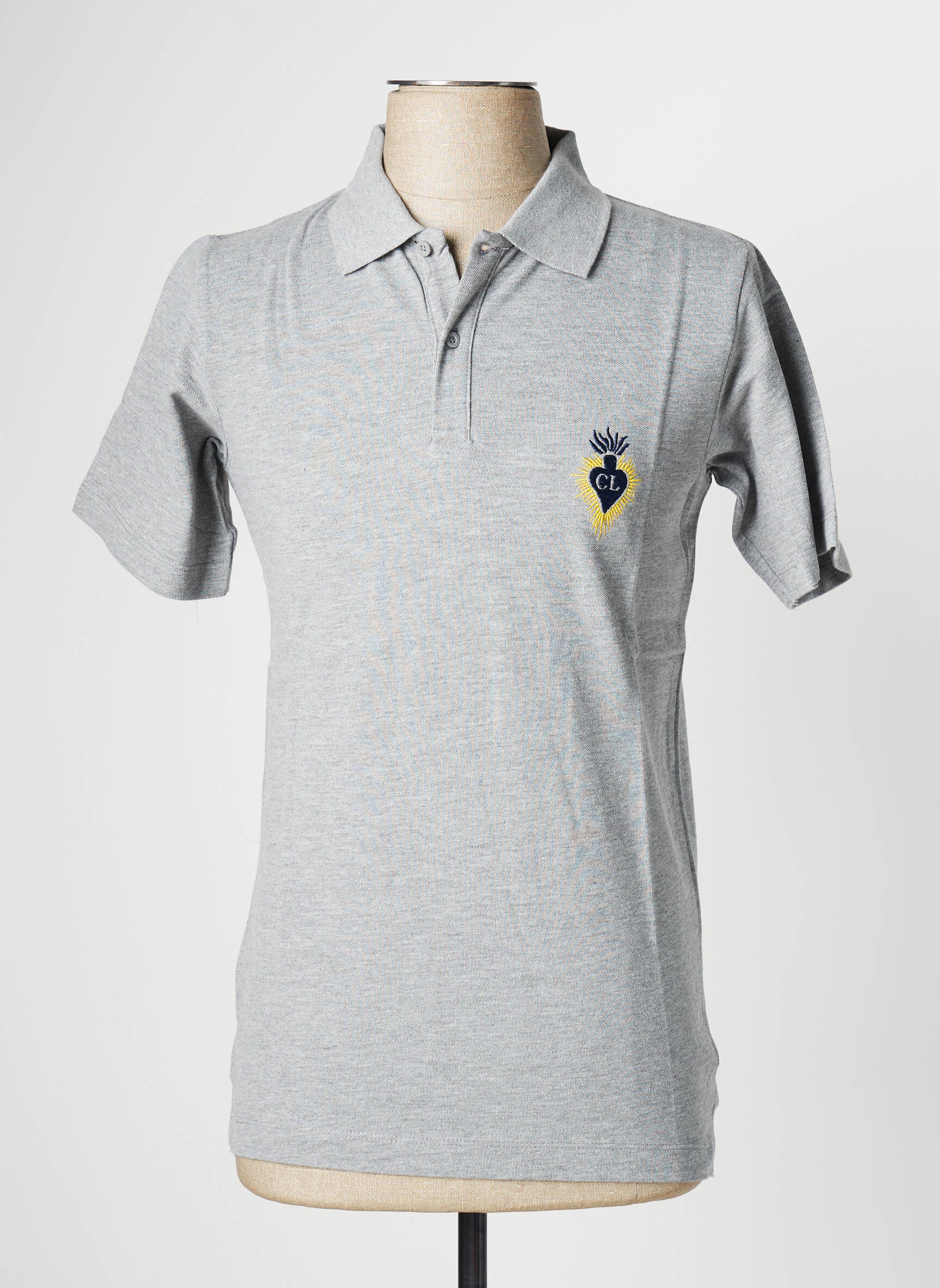 Polo chinamas audinys trumpas rankovės pilka CHRISTIAN LACROIX vyras
