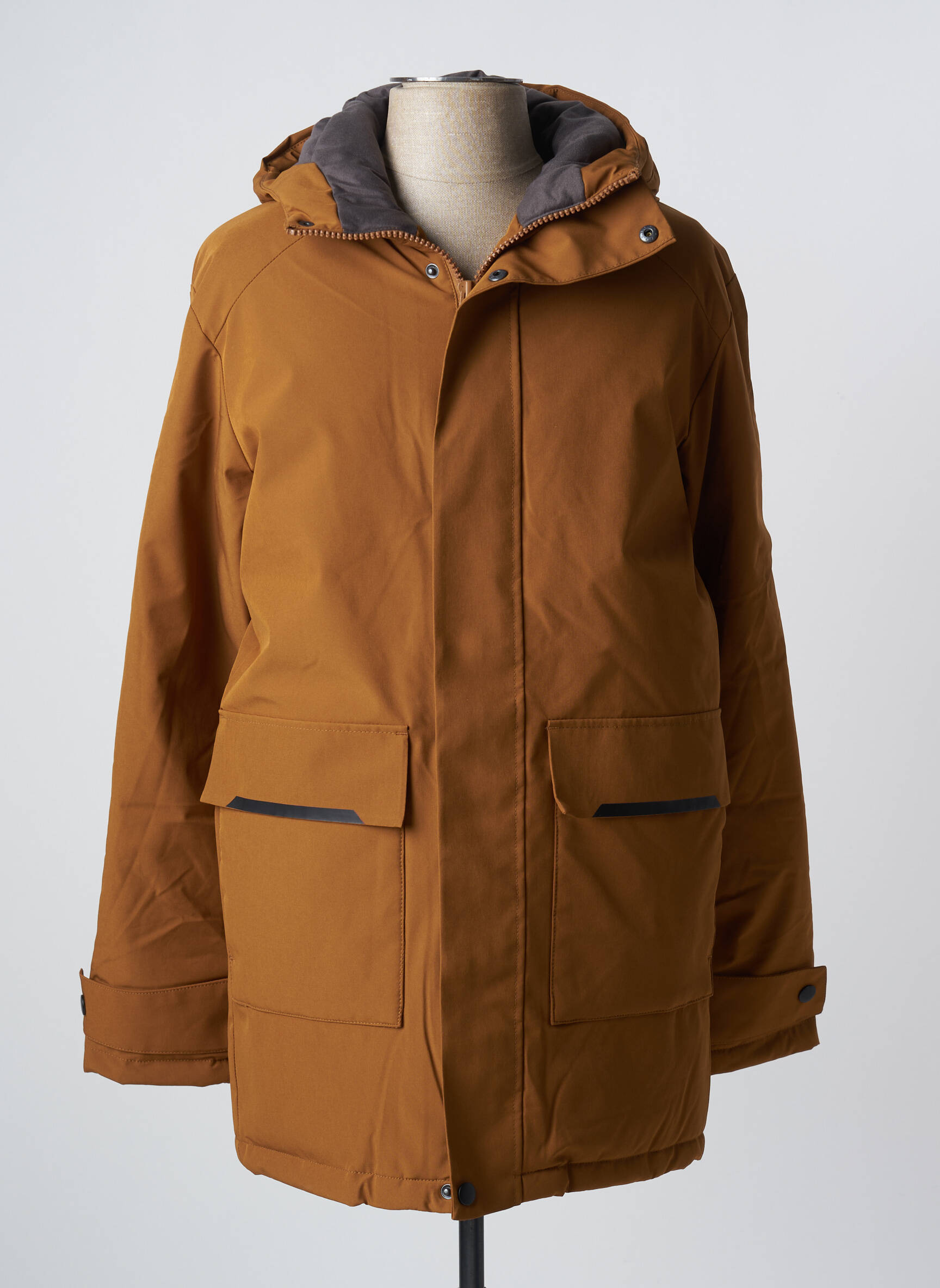Parka ilgos rankovės su gobtuvu rudas JACK & JONES vyras