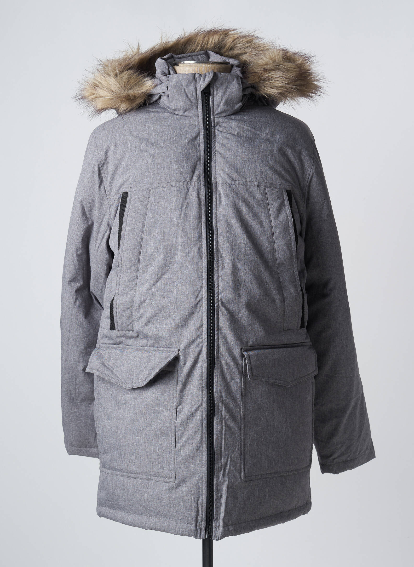 Parka ilgos rankovės su gobtuvu pilka JACK & JONES vyras