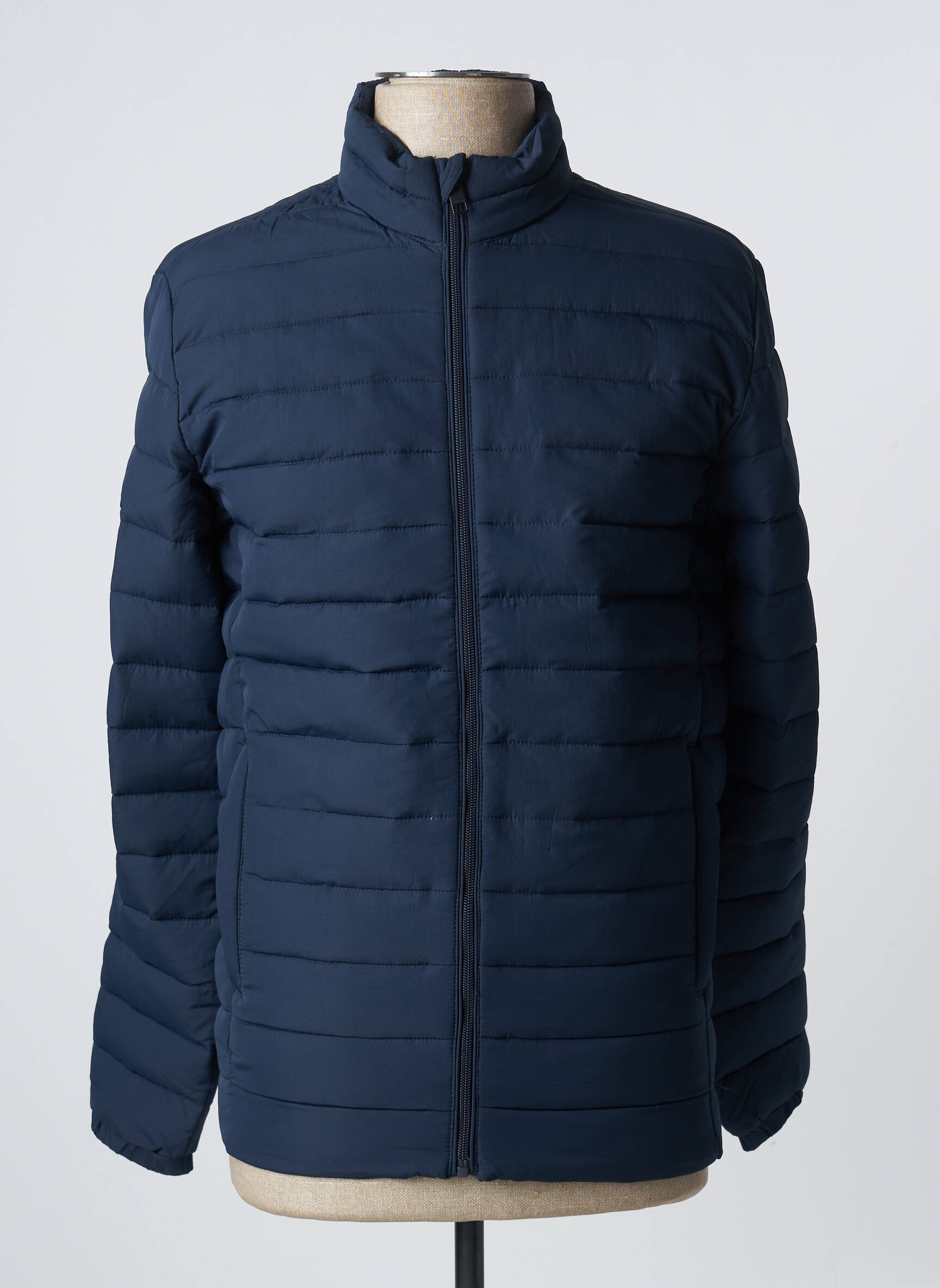 Pūkinė striukė ilgos rankovės be gobtuvų mėlyna JACK & JONES vyras