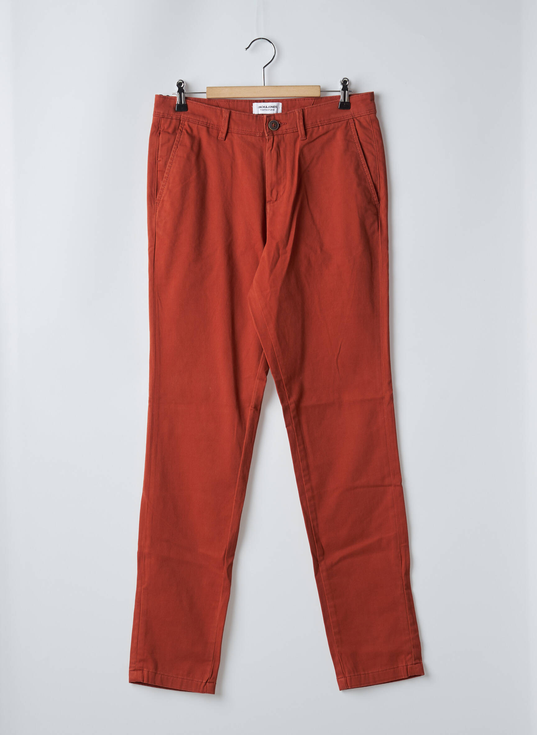 Chino kelnė popelinos audinys, kuris pasižymi lygiu ir tankiu paviršiumi. normala dydis oranžinė JACK & JONES vyras
