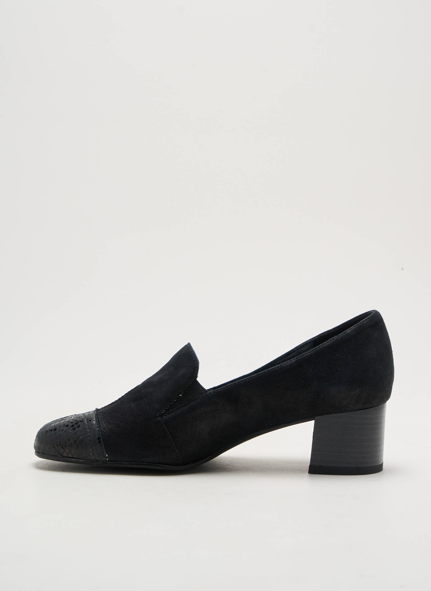 Mokasīnai kvadratinis kulnas nuo 4 iki 6 cm juodas ARTIKA SOFT moteris