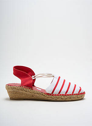 Espadrilės apvalus mygtukas kulnas nuo 4 iki 6 cm raudona COTEMER moteris