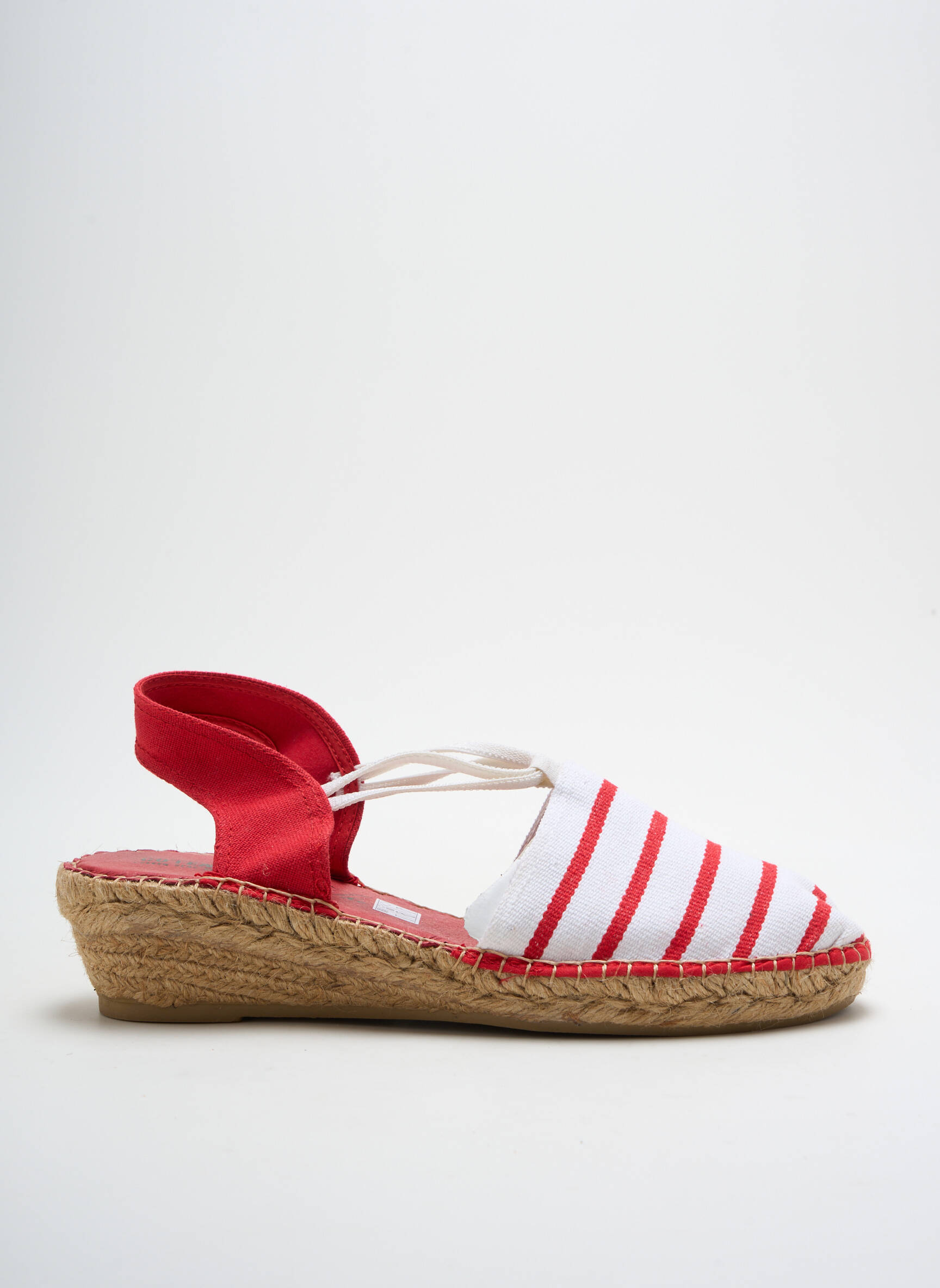 Espadrilės apvalus mygtukas kulnas nuo 4 iki 6 cm raudona COTEMER moteris