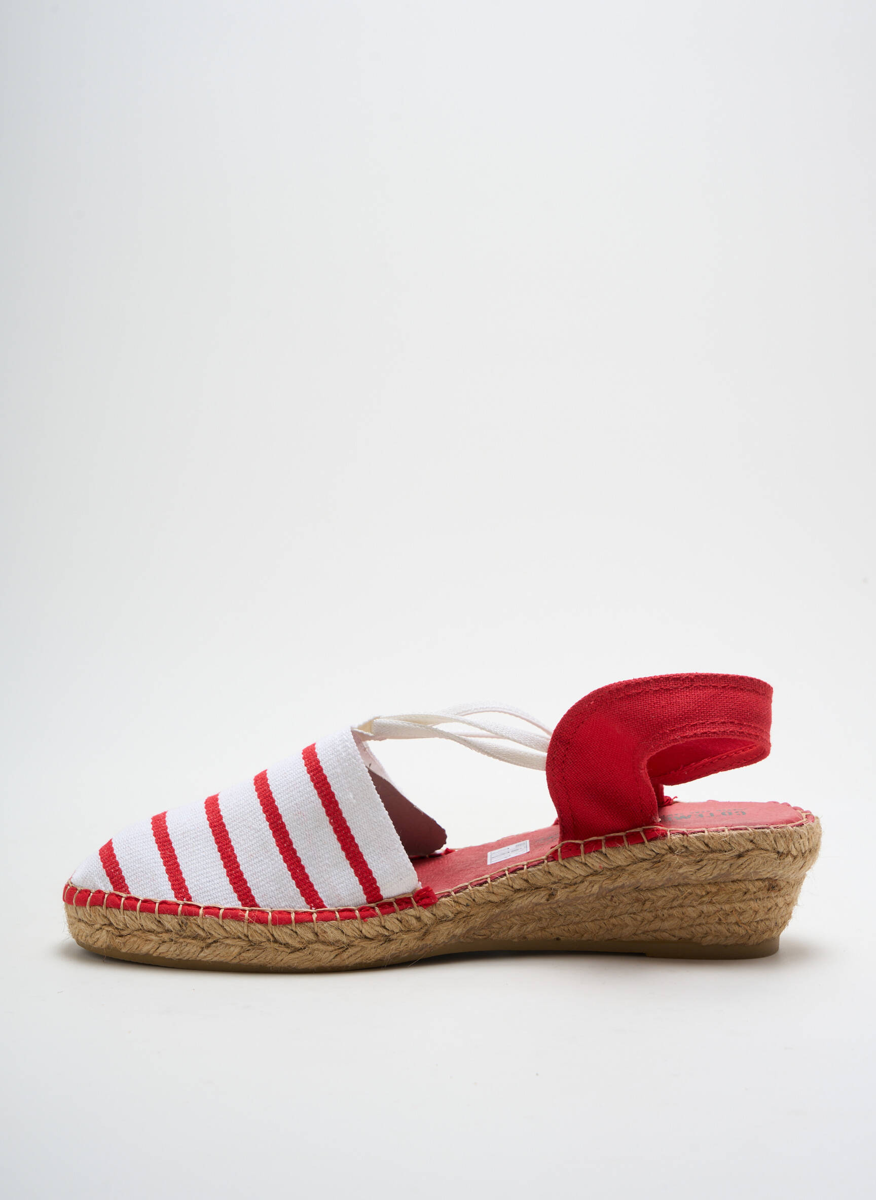 Espadrilės apvalus mygtukas kulnas nuo 4 iki 6 cm raudona COTEMER moteris