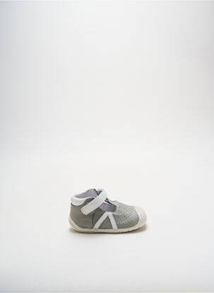 Sandalai/nu pėdos satino audinys apvalus mygtukas pilka BABYBOTTE berniukas