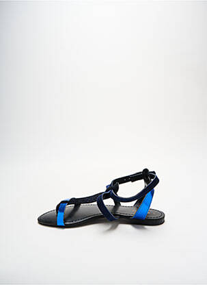 Sandalai/nu pėdos lygus medžiaga plokščias kulnas iki 3 cm mėlyna REQINS moteris