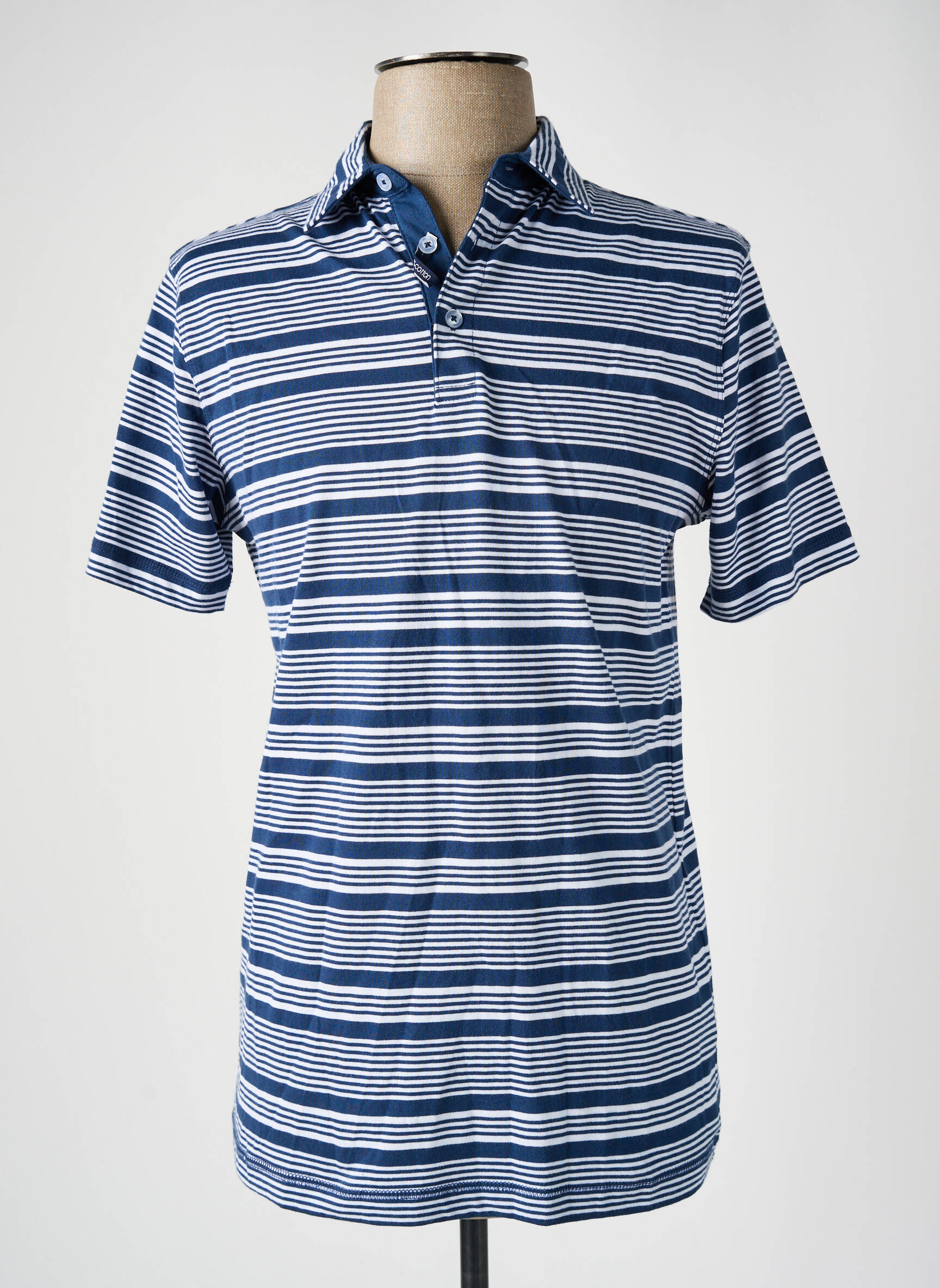 Polo jersey audinys trumpas rankovės mėlyna DAMART vyras