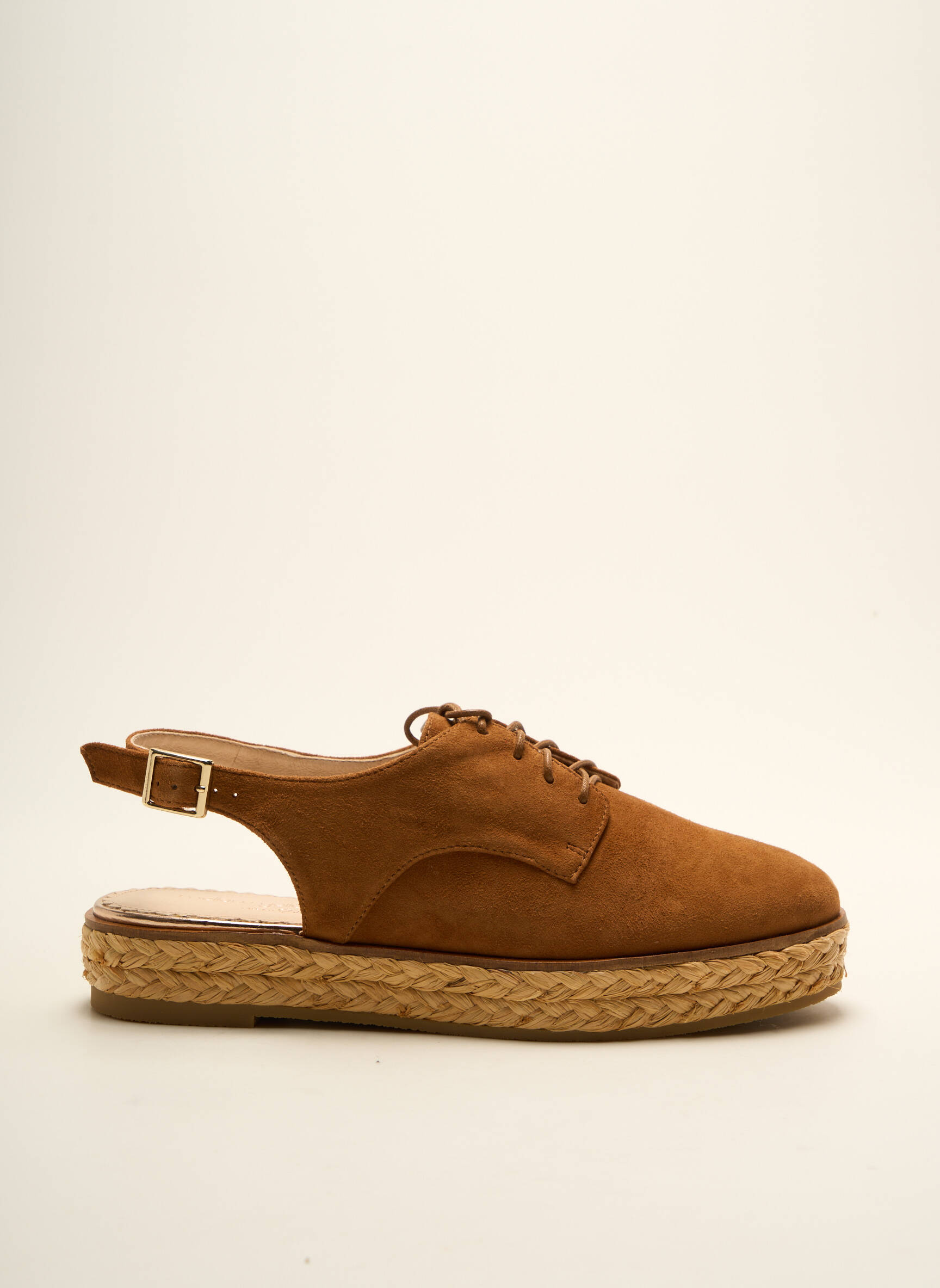 Espadrilės nubuko audinys plokščias kulnas iki 3 cm rudas MELLOW YELLOW moteris