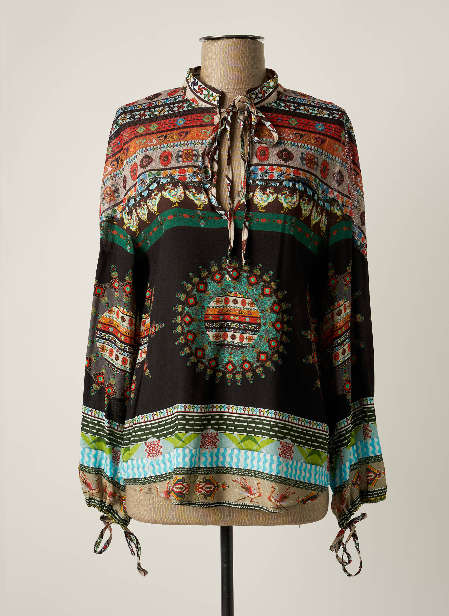 Bluzonai juodas DESIGUAL moteris