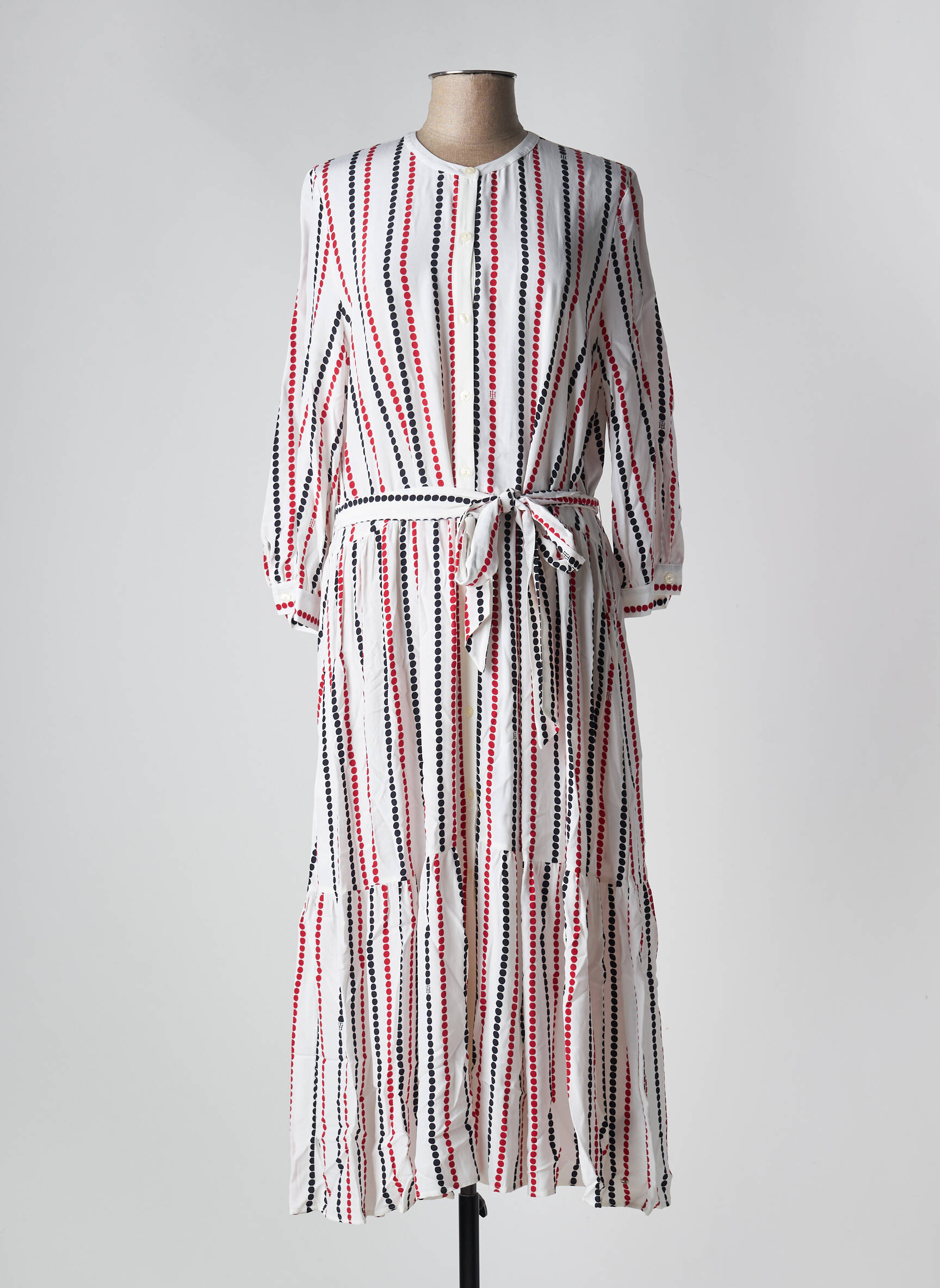 Pusilgių suknelė 3/4 rankovės 3/4 rankovės bežinis TOMMY HILFIGER moteris