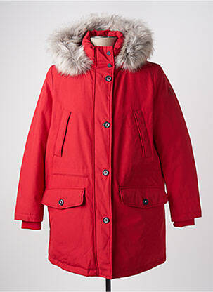 Parka bordo apdailos rankogaliai su gobtuvu raudona TOMMY HILFIGER vyras
