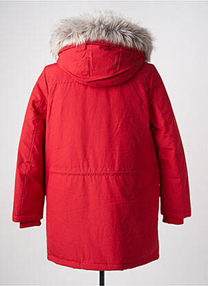 Parka bordo apdailos rankogaliai su gobtuvu raudona TOMMY HILFIGER vyras