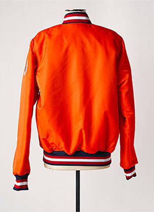 Pūkinė striukė kišenės be gobtuvų oranžinė SWEET PANTS moteris