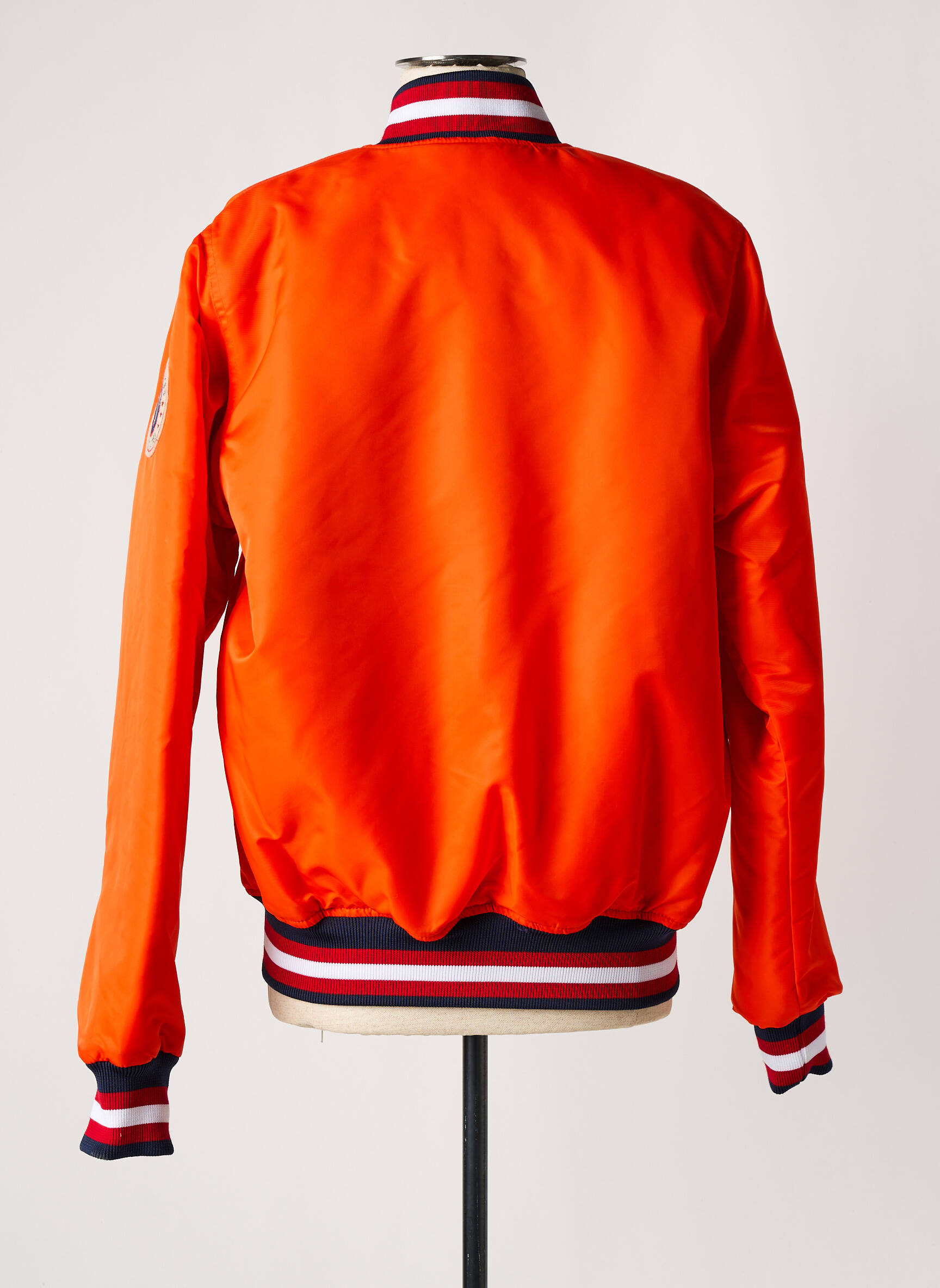 Pūkinė striukė ilgos rankovės be gobtuvų oranžinė SWEET PANTS moteris