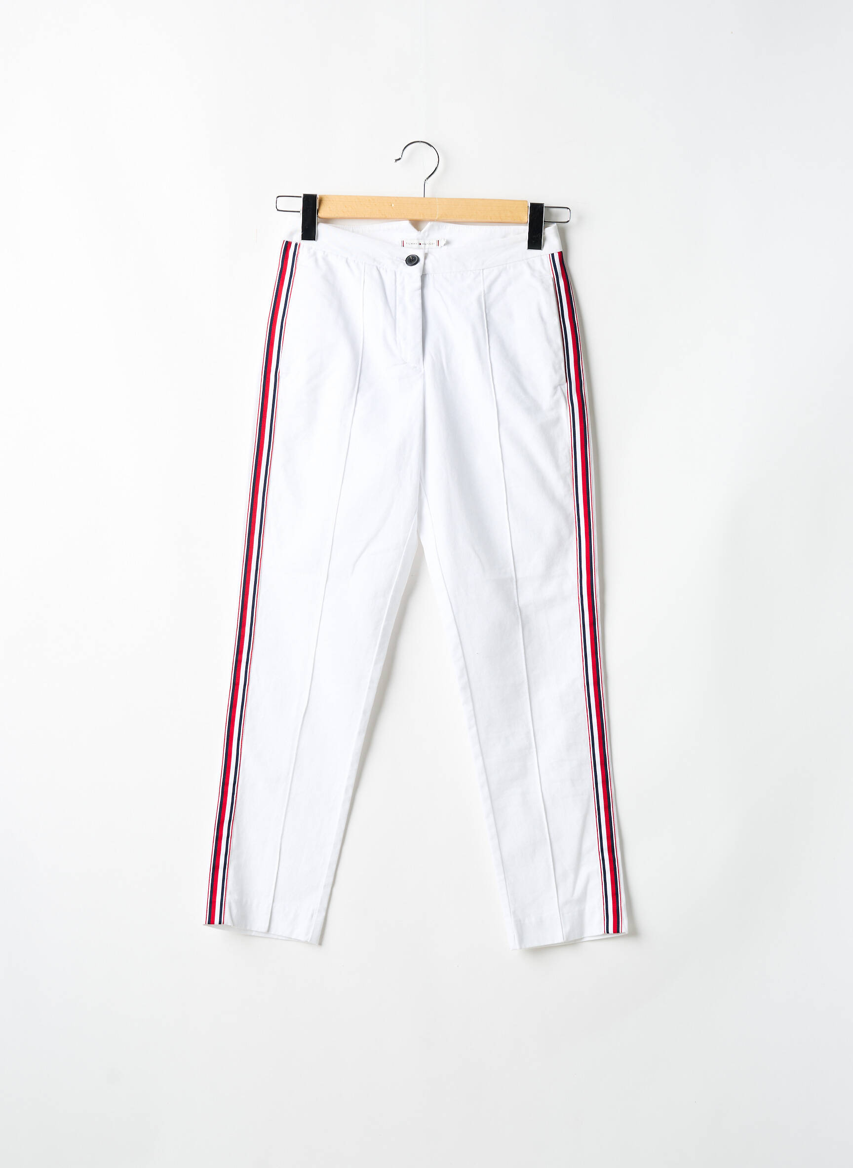 Chino kelnė šoniniai galonai su siuvinėjimu normala dydis baltas TOMMY HILFIGER moteris
