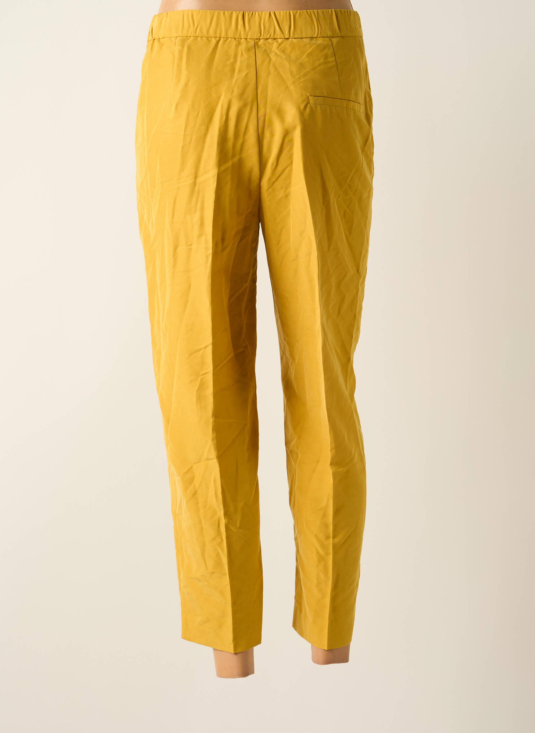 7/8 kelnės aukšta talija aukšta talija geltona MANGO moteris