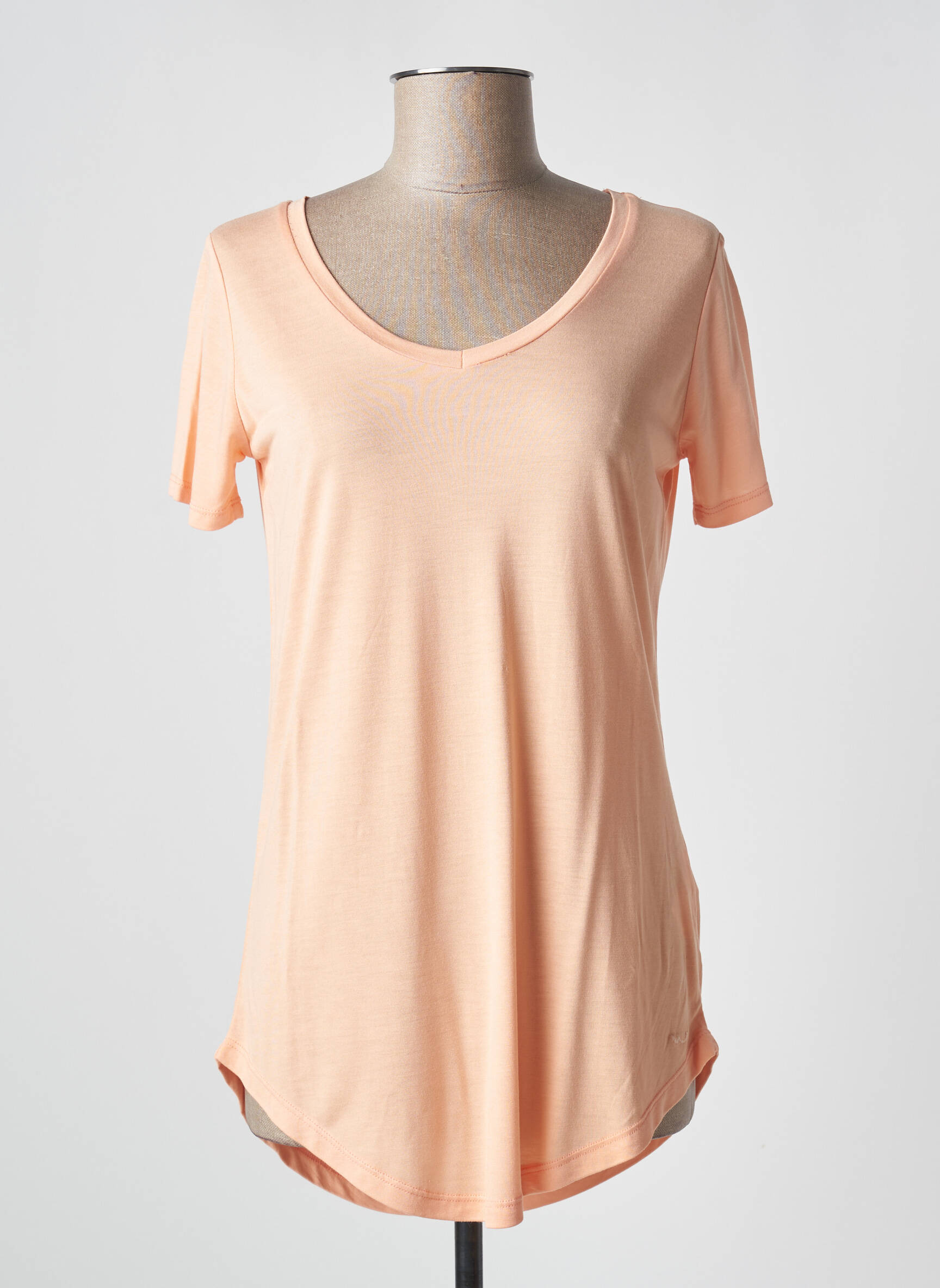 T-marškinys tamprumas trumpas rankovės rožinė LTB moteris