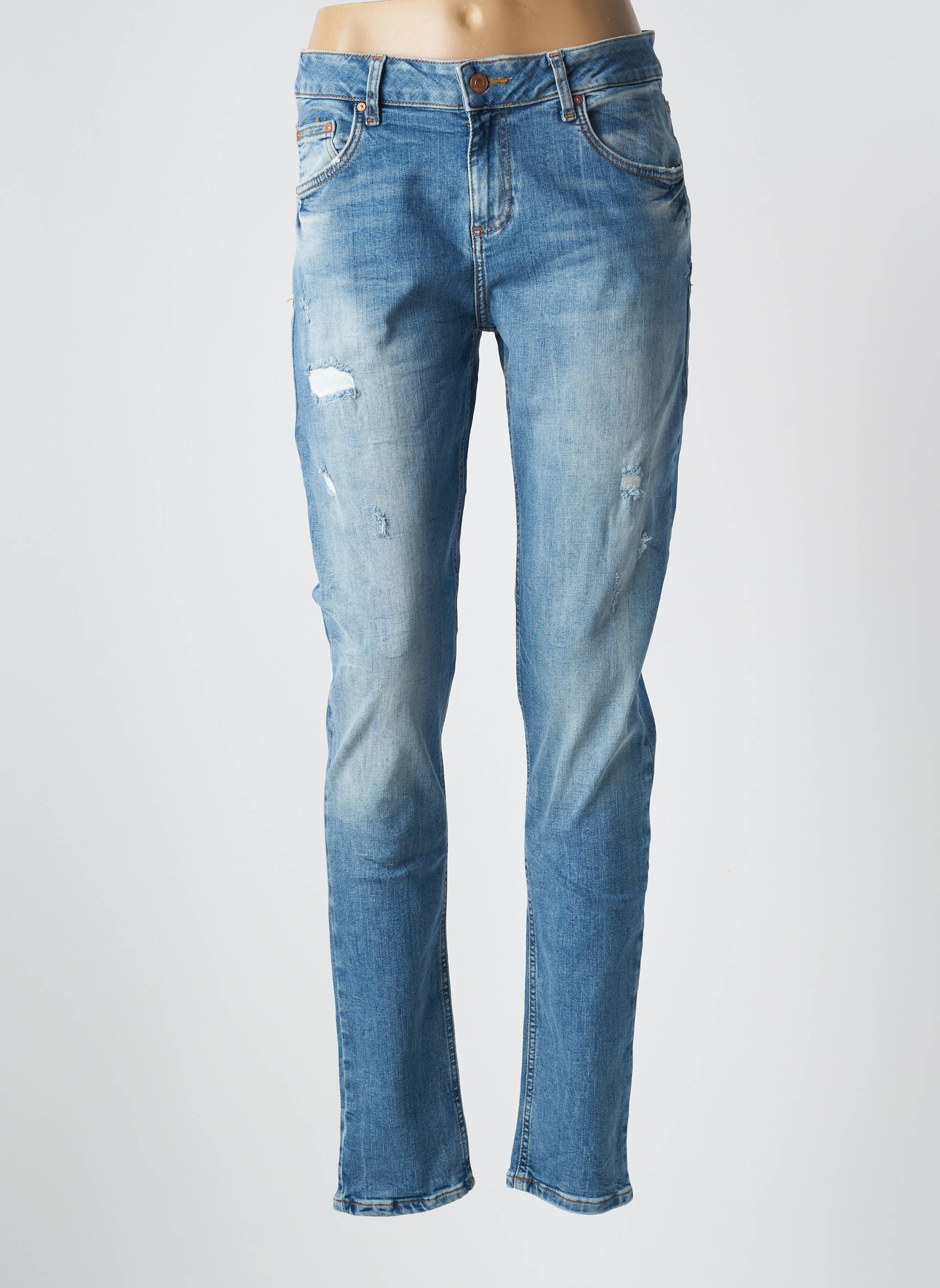 Lieknos džinsai brutinis audimas normala dydis mėlyna LTB moteris