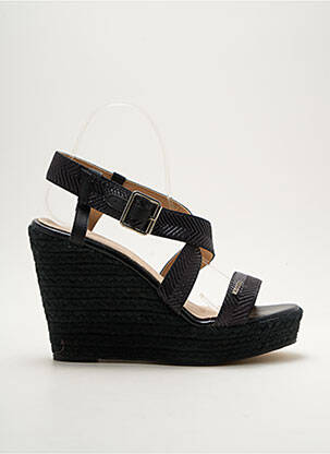 Espadrilės satino audinys 10 cm ir daugiau aukštakulniai juodas CASSIS COTE D'AZUR moteris