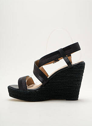 Espadrilės satino audinys 10 cm ir daugiau aukštakulniai juodas CASSIS COTE D'AZUR moteris